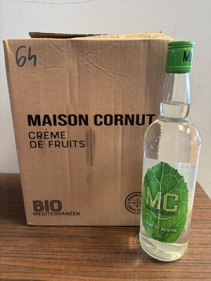 6 B. liqueur crémé de menthe  bio - maison Cornut - TVA récupérable -  - Photo 1