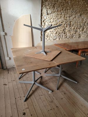 une table sur laquelle se trouve un arbre, dans une pièce