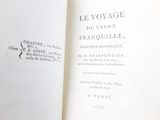 an open book with a black and white picture on it