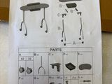 a piece of paper with instructions for a table and chairs