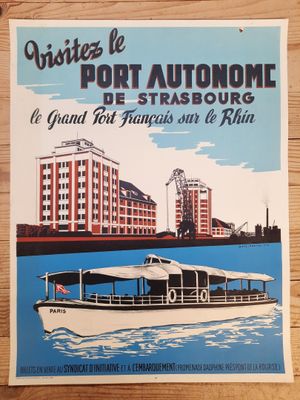 an image of a poster of a boat in the water