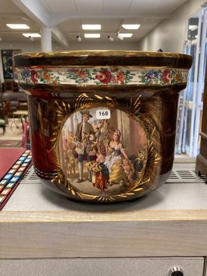 a vase that is sitting on a table in a store