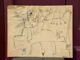 un dessin sur une feuille de papier représentant des personnes