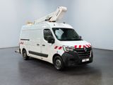 a white van with a red and white stripe on the side