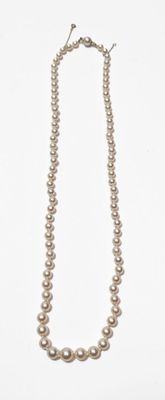 collier de perles sur une chaîne, sur fond blanc