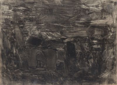 une image d'un dessin en noir et blanc d'un bâtiment