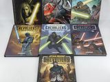 a set of star wars books on a white background