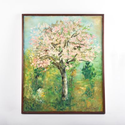 Paul PETIT (1915-2003) Prunus serrulata