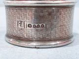 an antique silver plated ring with the word boo on it