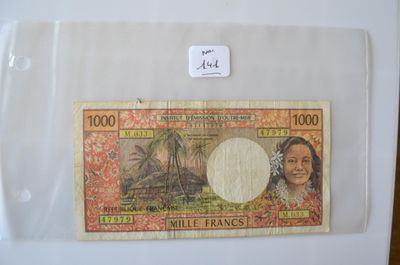 Un billet de 1000 F, Institut d'Emission d'Outre Mer
