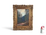 une image d'une photo d'un tableau représentant une scène forestière