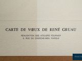 the sign is on the wall of a building that says carte de voux de rene grau