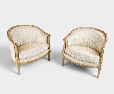 pair of louis xvi style armchairs