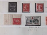 several different types of stamps are displayed on a piece of paper