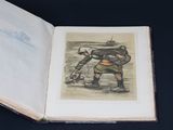 a picture of a book with a drawing of a man holding a skateboard