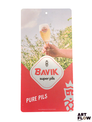 Plaque publicitaire pour la bière Bavik. 40 x 20 cm