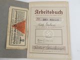 a close up of a passport with a red cross on it