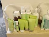 many different types of skin care products displayed on a shelf