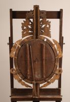 Baromètre thermomètre de forme ovale, en bois richement moul… (photo 5)
