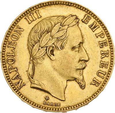 une image représentant une pièce d'or « sovereign » sur laquelle figure la tête d'un homme