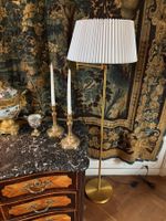 PAIRE DE LISEUSES en métal doré avec bras de lumière déplian… (photo 4)