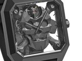 an image of a watch made out of black plastic