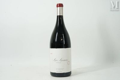 the bottle of red wine is sitting on the table