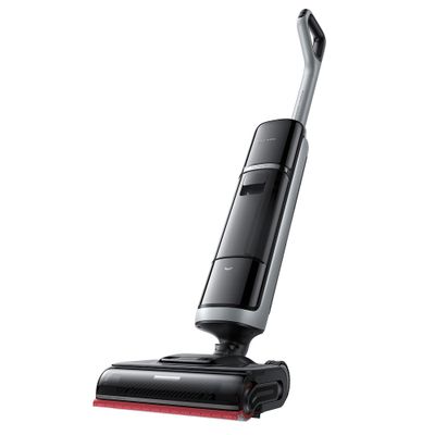 gros plan d'un aspirateur sur fond blanc