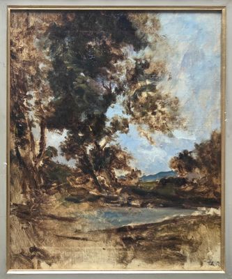 Ecole de Barbizon fin XIXe - Peinture française d'époque