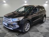 a black ford escape is parked on a checkered floor