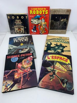 trois livres pour enfants sur la science-fiction, notamment sur les robots et les robots