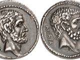 une pièce de monnaie en argent portant l'image d'un homme et d'une femme