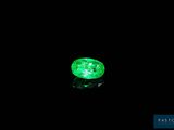 a green diamond in the dark