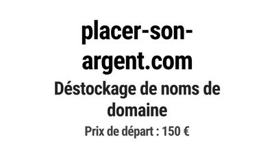Nom de domaine placer-son-argent.