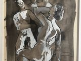 an image of a drawing of a man and a woman sitting on a couch
