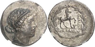 a close up of a coin with an image of a woman on it