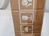 a cardboard box that has a picture of a toilet in it