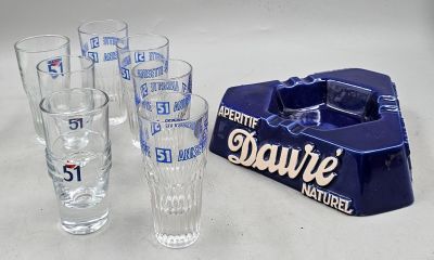 21 / C5 / Lot de 7 verres "51" de deux différents modè…