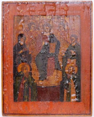 RUSSIE, XXème siècle. Icône de la Deisis.