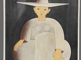 an image of a painting of a man wearing a hat