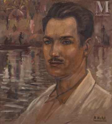 portrait of a man in a white shirt by a body of water