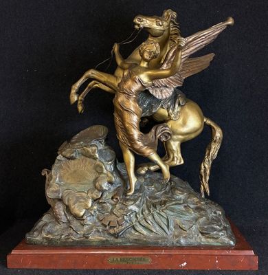 XAVIER RAPHANEL (d'après) Sculpture en régule à patine à déc…