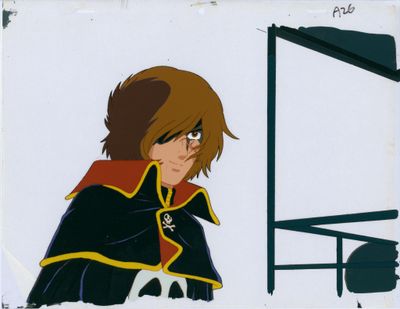 an image of a picture of a man in a black and red outfit