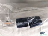 a plastic bag that has two tags on it