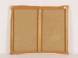 an image of a painting on a white surface with a wooden frame