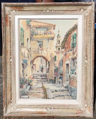 Georges CHAPPUIS (1920-2010) Vieille ville à Menton