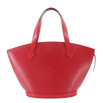 louis vuitton red epi leather tote bag