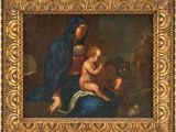 an image of a painting of a woman holding a baby in her lap