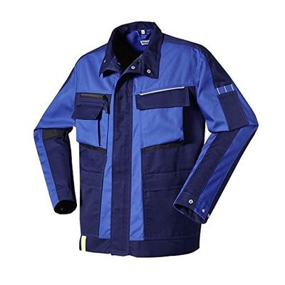 Veste pour homme bleue et noire, avec fermetures éclair et poches