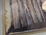 a picture of a painting of a group of trees